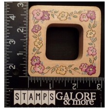 Stampendous Rubber Stamps Square Nestling QN019 BLOSSOM FRAME FLOWERS W03