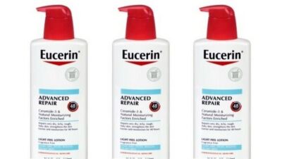 BL Eucerin Lotion Advanced Repair 16.9 oz Pump (Fragrance-Free) - THREE PACK