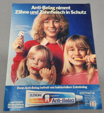 B128. Blendax Anti Belag Zahnpasta Werbeanzeige Reklame Werbung 1979