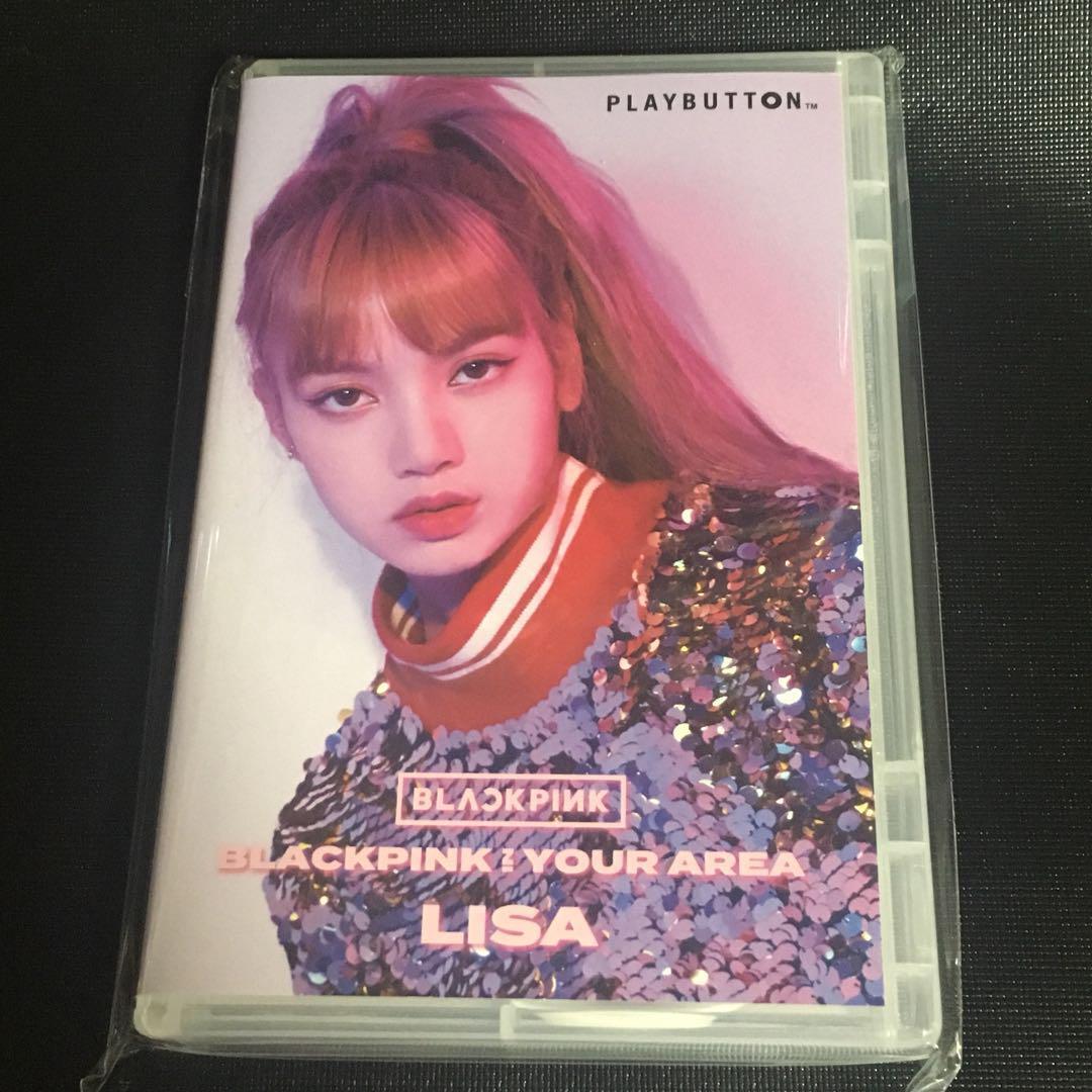 BLACKPINK IN YOUR AREA PLAYBUTTON LISA can badge usb music player play button