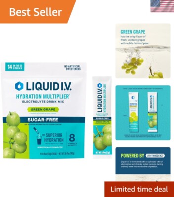Sugar-Free Electrolyte Powder Drink Mix - Hydration Multiplier Green Grape