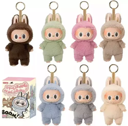 POP MART LABUBU The Monsters Exciting Macaron Plush Dolls Toy Figures Keychain