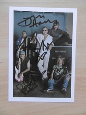 Deep Purple Autogramme signed 10x15 cm Karteikarte mit Magazinbild