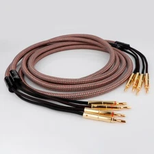 Accuphase OCC Copper Cable Audio Speaker Cable Wire with Gold Plated Banana Plug
