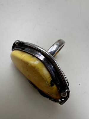 Bague Sculpture En Argent 925 - Bijou D'artiste Vintage - Taille Unique Unisexe