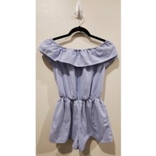 ABERCROMBIE  KIDS Stripe Pattern Off Shoulders Romper Size 11/12