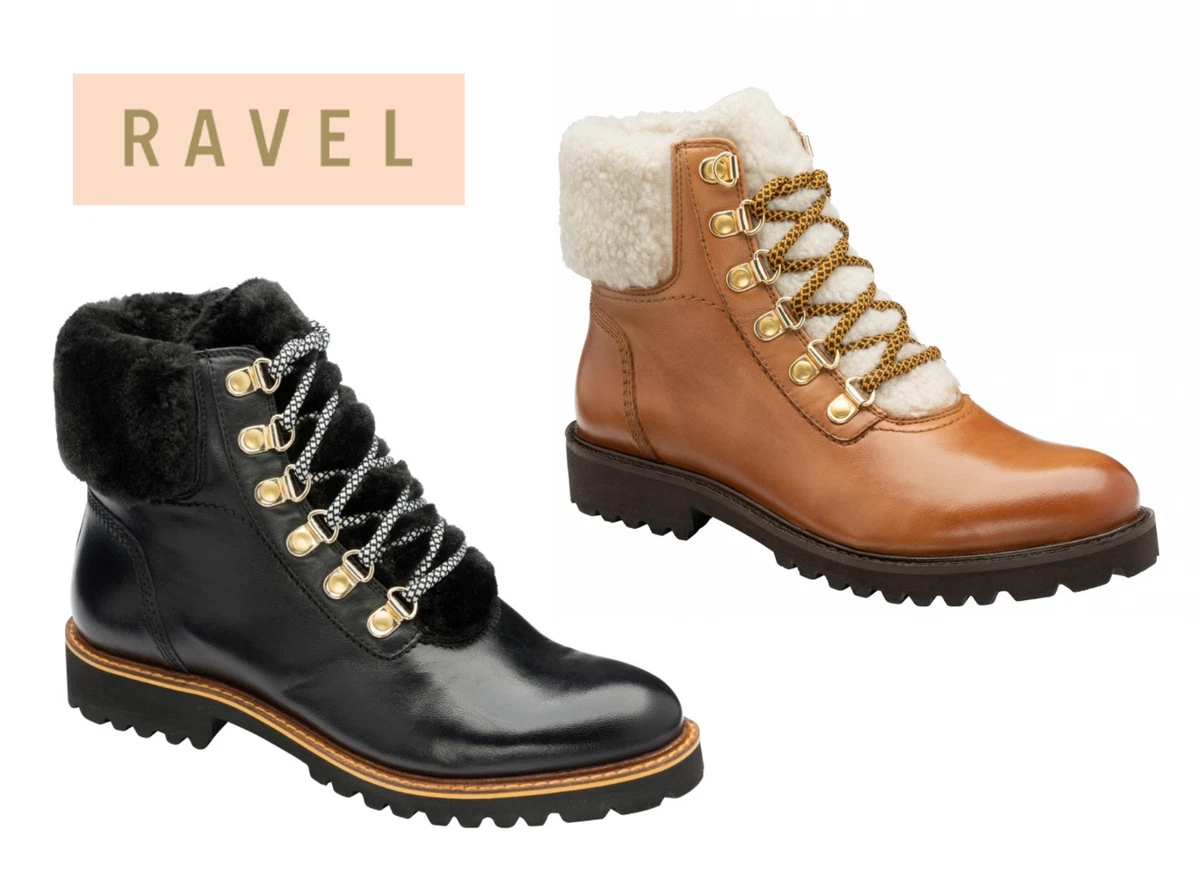 Ravel Pinar Womens Leather Ankle Boots Lace Up Lightweight Faux