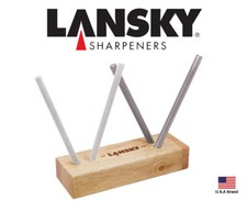 LANSKY Sharpeners 2 Rod Diamond 2 Rod Ceramic Turn Box Knife Sharpener