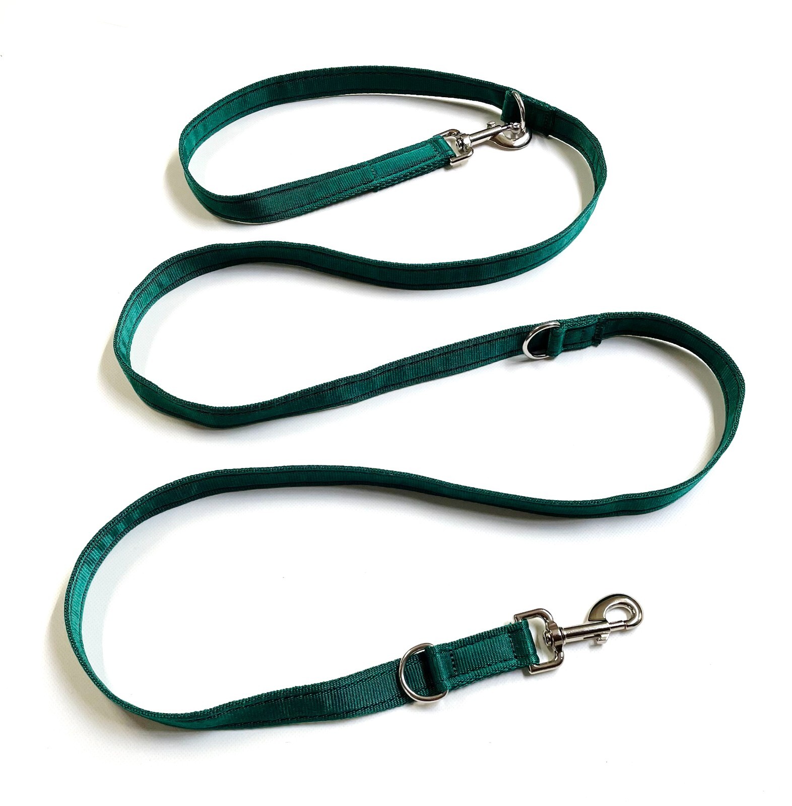 Guinzaglio obbedienza addestramento cani stile polizia 11 piedi 25 mm cuscino tessitura verde foto 2