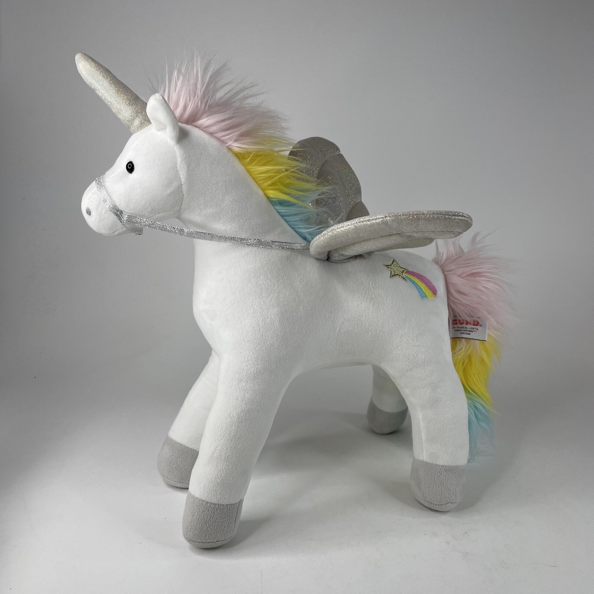 GUND My Magical Sound Lights Up Unicorn Stuffed Animal Plush White Wings  Pegasus