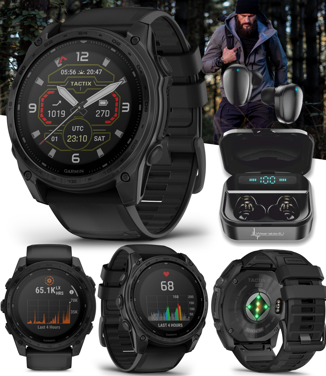 Garmin Tactix 8 51 mm Solar Premium Tactical GPS Smartwatch w/ W4U