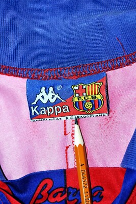 Maillot Domicile FC Barcelone 1992-1995 Kappa Taille L Adulte - Occasion Vintage