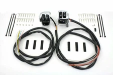 Handlebar Control Switch Housing Kit Chrome for Harley Davidson by V-Twin