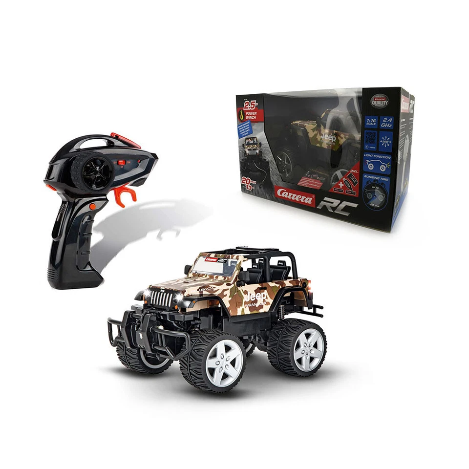 Carrera Licensed 1:16 Scale Jeep Wrangler With Winch + Batteries & USB Toy - Image 2 of 2