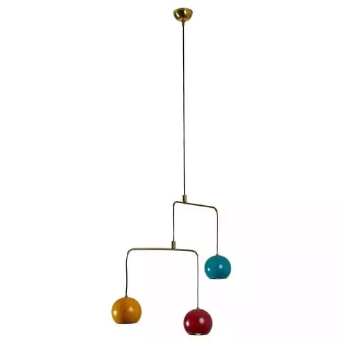 "1950s Brass Sputnik Urchin Chandelier – Italian Mid-Century Stilnovo Kalmar Sty - Picture 2 of 7