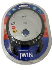 Vintage CD Player w Headphones Factory Sealed jWIN JX-CD335SIL CD-R Compatible