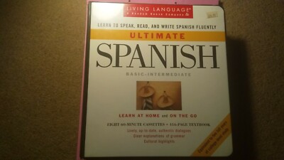 Ultimate Spanish - Complete Language Course - 8 x Cassette Tape + Book (1998)