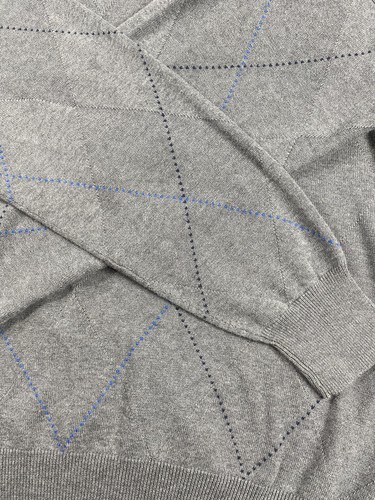 Suéter Nautica para hombre grande gris azul arcila cuello en V manga larga - Imagen 2 de 12