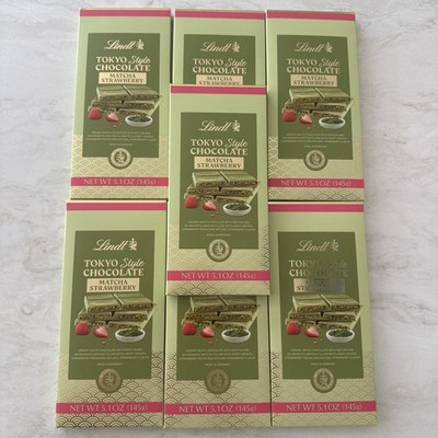 Lindt Chocolate Tokyo Style Matcha Strawberry 145g  - Lot of 7
