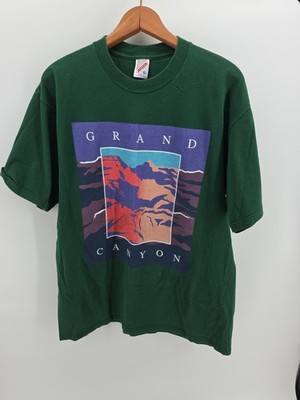 Vintage Jerzees  Grand Canton Graphic Short Sleeve Shirt Men's XL Dark Green 90s