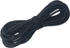 1/4" x 25' Elastic Bungee Cord Kayak Stretch String 1/4 x 25', Black 