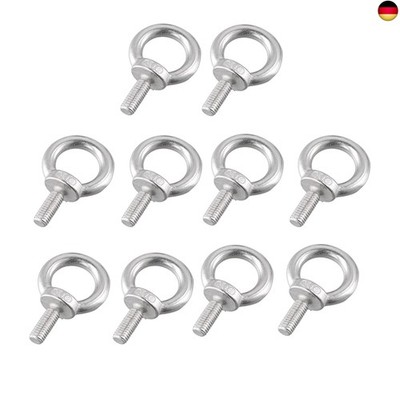 10 Stück Ringschraube, Ringschraube M5, 304 Edelstahl Augenschrauben, 
