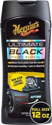 Meguiar's Ultimate Black Plastic Restorer, Durable Car Restorer That Gives New