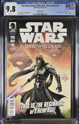 STAR WARS DAWN OF THE JEDI #1 (SECOND PRINTING) CGC 9.8 - POP: 1 OF 6 HTF    