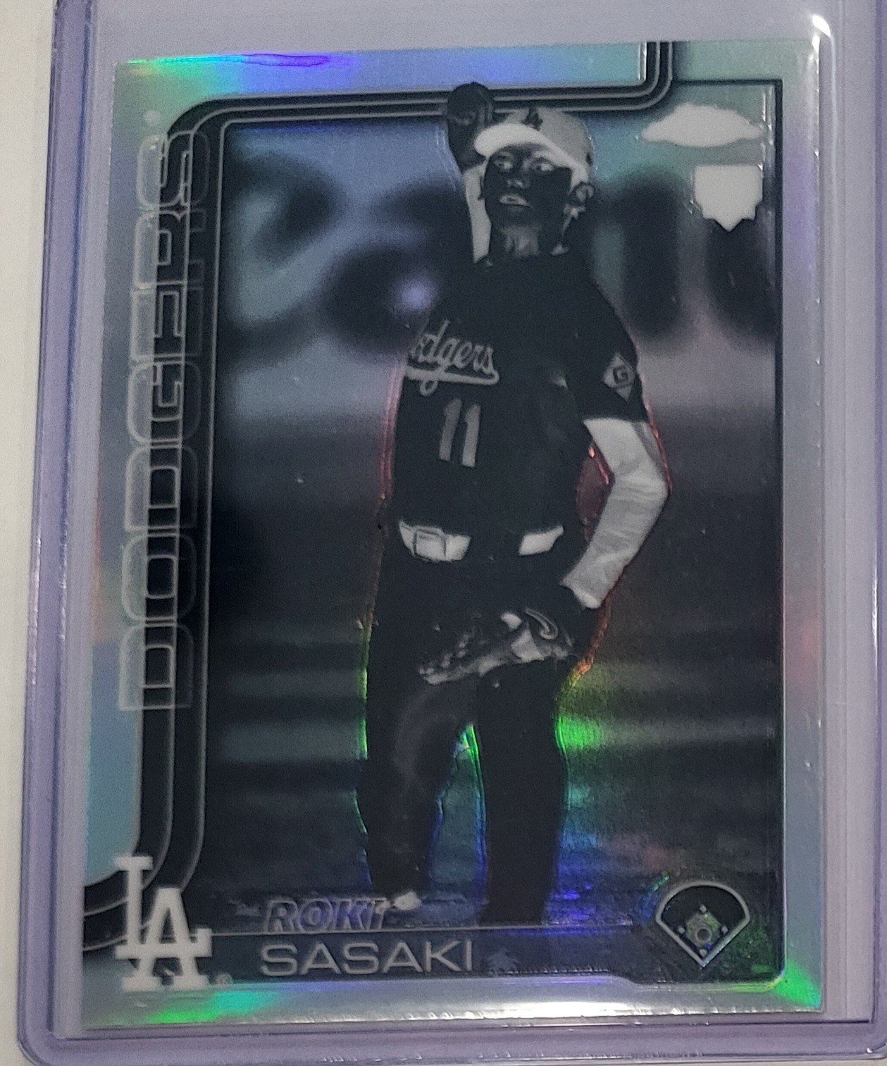 Roki Sasaki 2025 Topps Chrome Negative Rookie #217