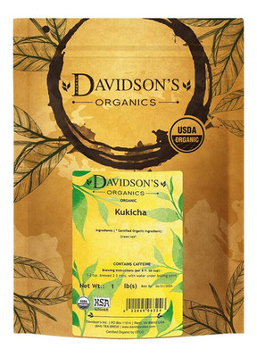 Davidson's Tea Bulk, Organic Kukicha, 16 Ounce 1 Pound (Pack of 1), Green