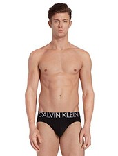 Calvin Klein Men s Statement 1981 Cotton Stretch Hip Brief 1 Pack Black XL
