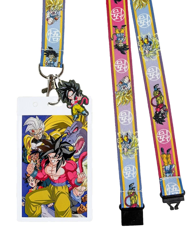 Dragonball GT Lanyard Diseño de Personaje Breakaway Transparente ID Insignia Soporte Llavero Foto 2 de 4