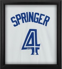 George Springer Toronto Blue Jays Framed Signed Nike Replica Jersey Shadowbox