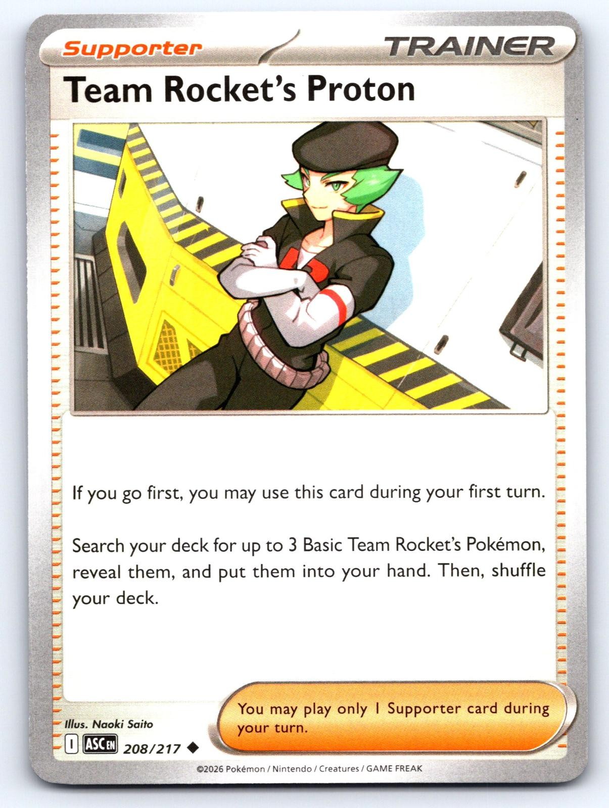 Team Rocket's Proton 208/217 Uncommon Ascended Heroes Pokemon Near Mint