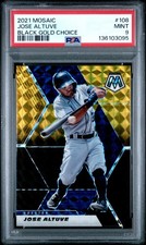 2021 PANINI MOSAIC BLACK GOLD CHOICE #108 JOSE ALTUVE 8/8 PSA 9