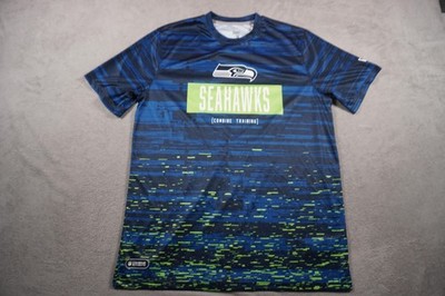 Seattle Seahawks Combine Shirt Mens Large Blue NFL Football Training New Era