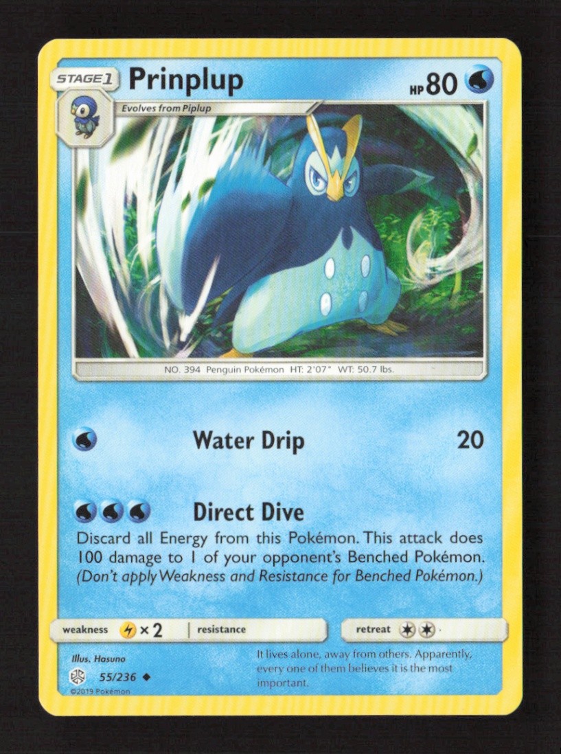 Prinplup Uncommon Normal SM - Cosmic Eclipse 55/236 NM Pokémon TCG