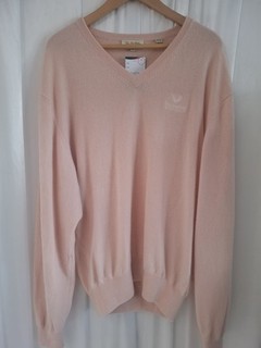 Vintage Peter Millar 100% Cashmere Golf Pullover Jumper Pink XL Great Condit