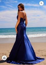 Nox Anabel - Royal Blue Prom Dress Long Formal Corset Gown - Size 8
