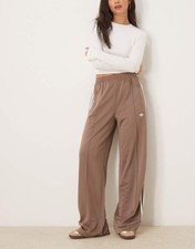adidas Originals Women's Trace Brown Wide-Leg Firebird Track Pants S