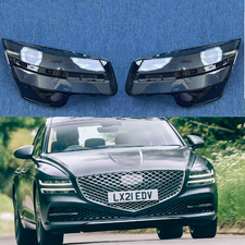 For Hyundai Genesis G80 2021-26 Headlights Headlamps Lampshade Lens Cover Pair 