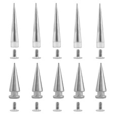 1 Box 40MM 20MM Spike Studs Cone Spikes Large Screwback Studs Silver Cone Punk L