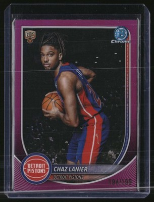 2025-26 Bowman #BCV-38 Chaz Lanier Chrome Fuchsia Refractors #/199