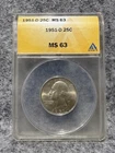 1951-D 25C Quarter Dollars Silver Coinage PCGS MS-63