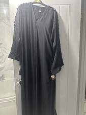 Elegant Black Abaya with black motif Rhinestones new with tags 54