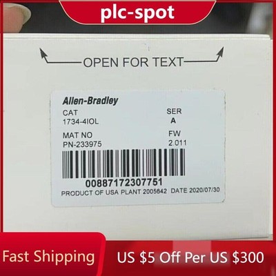 New Factory Sealed AB 1734-4IOL Interface IO Link Distributed I/O US Free Tax