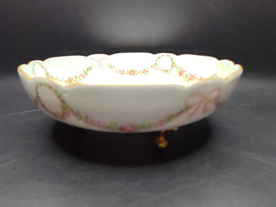 Ernst Müller Hoffmann Antique Porcelain Serving Bowl Bohemia Czech 1920