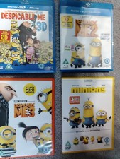 Despicable ME 1 2 3 & Minions Dvd BLU ray 4 Movie Bundle
