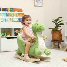 Baby Rocking Horse, Ride Dragon with Realistic Dragon Roar, Green