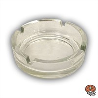 Aschenbecher Aus Glas / Glasaschenbecher, Durchmesser 10 Cm, Transparent